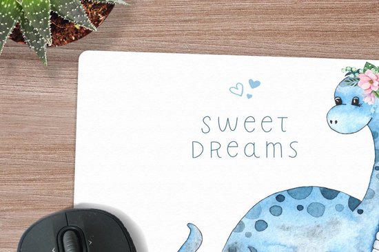 Muismat 27x18 cm - Mousepad Dinosaurus - Kinderkamer - Sweet Dreams - Jongens - Meisjes - Kinderen - Muismatten