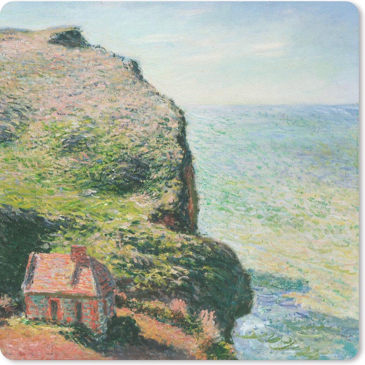 Muismat 30x30 cm - Mousepad Het wachtershuisje - Claude Monet - Muismatten