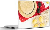 Laptop sticker - 14 inch - Zomer - Zonnebril - Hoed - 32x5x23x5cm - Laptopstickers - Laptop skin - Cover