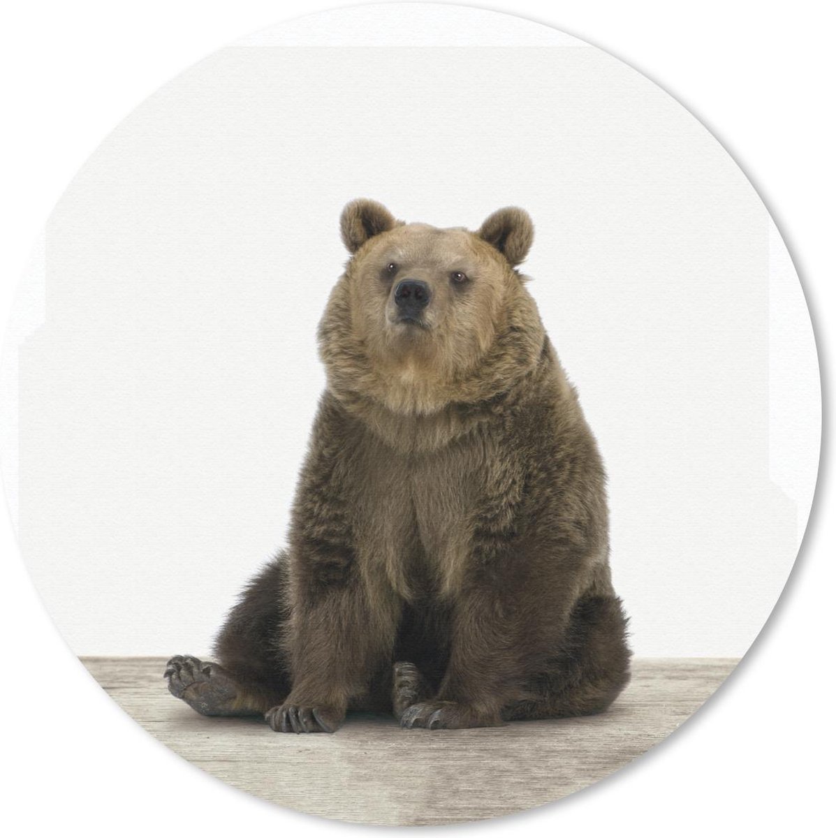 Muismat rond 20x20 cm - Mousepad Beer - Grizzly - Dieren - Ronde muismatten