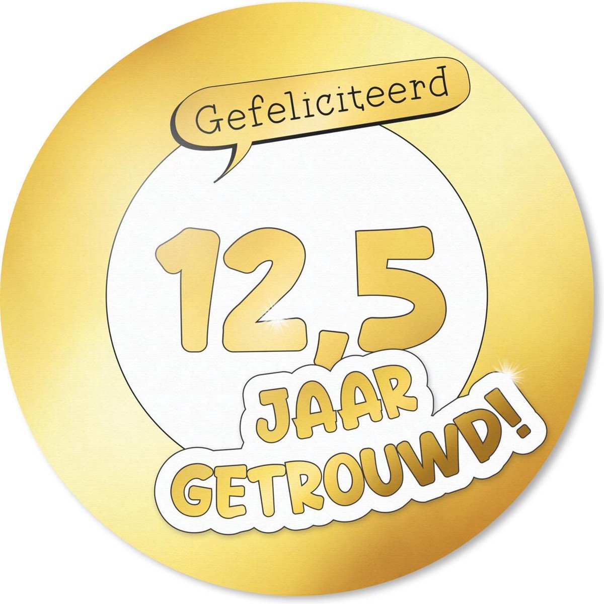 Muismat rond 20x20 cm - Mousepad Trouwen - Spreuken - 12 5 jaar getrouwd - Quotes - Ronde muismatten