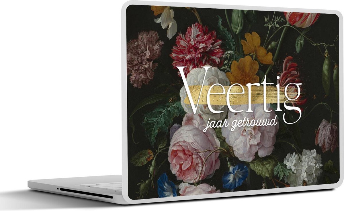 Laptop sticker - 15.6 inch - Huwelijk - Spreuken - Veertig jaar getrouwd - Jubileum - Quotes - 36x27,5cm - Laptopstickers - Laptop skin - Cover