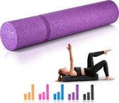 FFEXS Foam Roller - Therapie & Massage voor rug benen kuiten billen dijen - Perfecte zelfmassage voor sport fitness [Hard] - 80 CM - Paars