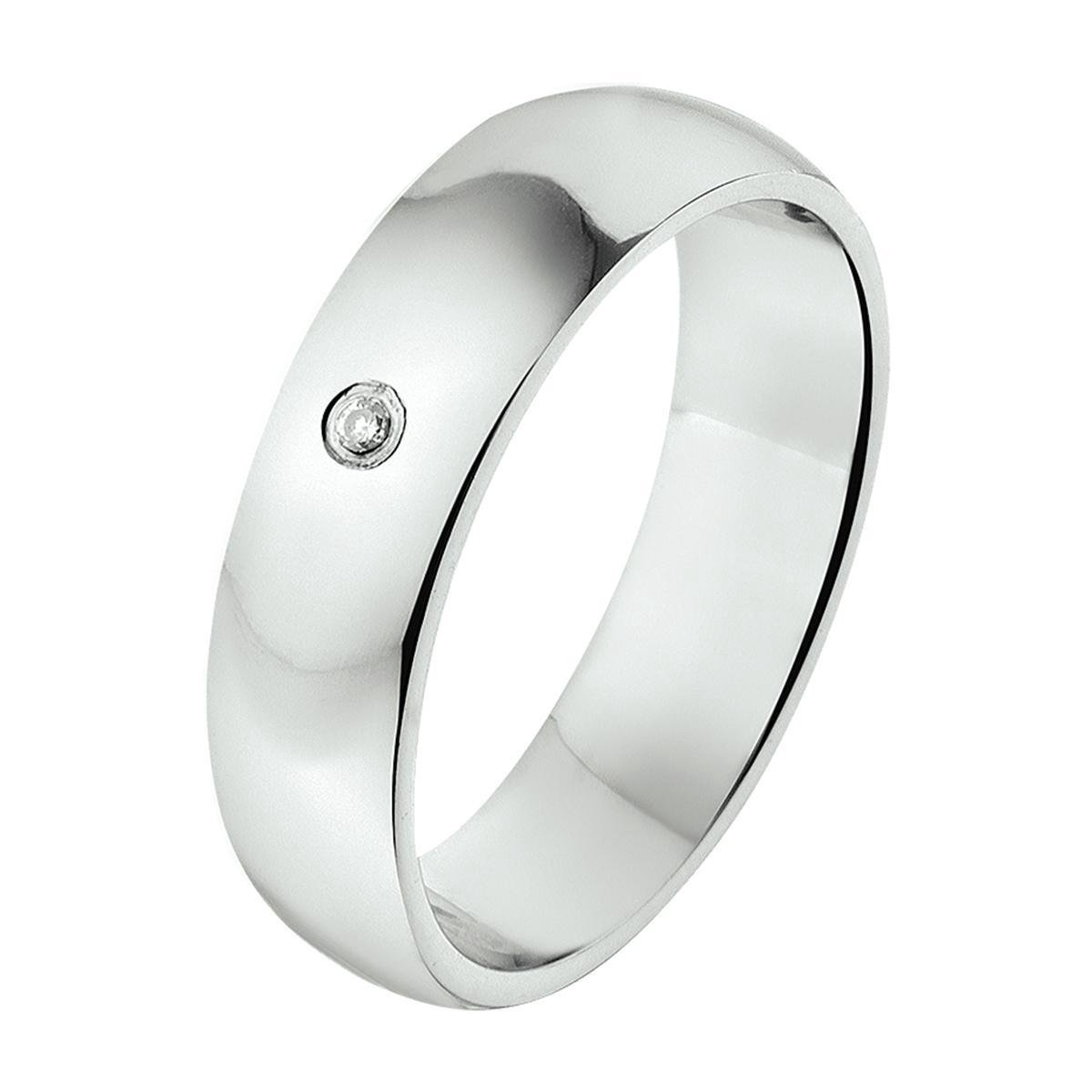 Gerhodineerd Zilver Ring A301 - 5 Mm 0.01Ct H Si 1315517