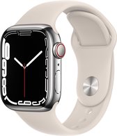 Bol.com Apple Watch Series 7 - 41 mm - 4G - GPS - Stainless Steel Case - Zilver aanbieding