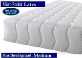 Aloe Vera - Tweepersoons Matras -MICROPOCKET LATEX 7 ZONE 23 CM  - Gemiddeld ligcomfort - 160x200/23