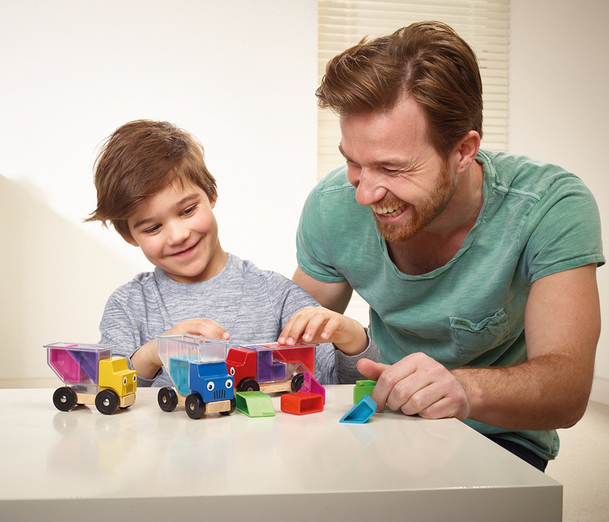SmartGames Trucky 3 - Logisch Denkspel & Speelgoedauto's - 48 Educatieve puzzelopdrachten - Solospel voor Kleuters - Vanaf 3 Jaar — cadeau in Spellen & Speelgoed - foto 7