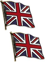 4x stuks pin broche Vlag Engeland 20 mm - Verkleed supporters feestartikelen