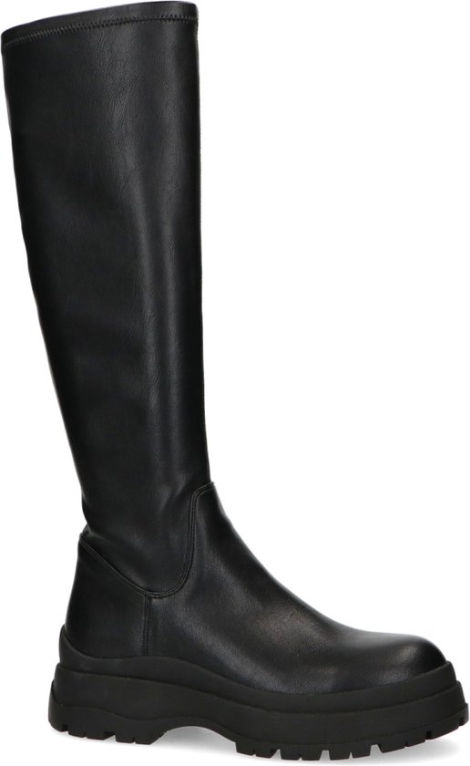 Sacha - Dames - Zwarte hoge laarzen met grove zool - Maat 36 | bol