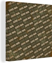 Toile Peinture Vaderdag - Papa - Cadeau pour Mari - 20x20 cm - Décoration murale