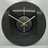 LP Klok Nacht Zwart- Stil uurwerk - écht vintage vinyl - creatieve verpakking