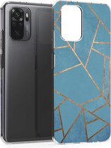 iMoshion Design voor de Xiaomi Redmi Note 10 (4G) / Note 10S hoesje - Grafisch Koper - Blauw