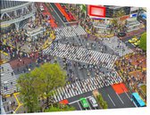 Indrukwekkend uitzicht op Shibuya Crossing in Tokio - Foto op Canvas - 150 x 100 cm