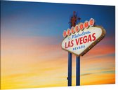 Welcome to Fabulas Las Vegas Nevada sign bord - Foto op Canvas - 60 x 40 cm