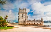 Torre de Belém, werelderfgoed in Lissabon - Foto op Forex - 90 x 60 cm