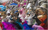 Gekleurd maskers tijdens carnaval in Venetië - Foto op Forex - 45 x 30 cm