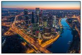 Moscow City International Business Center bij twilight  - Foto op Akoestisch paneel - 120 x 80 cm