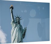 Het Statue of Liberty In New York voor een blauwe lucht - Foto op Plexiglas - 60 x 40 cm