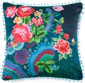 Gevuld kussen  1-48x48 polyester Happiness nr.20038 groen