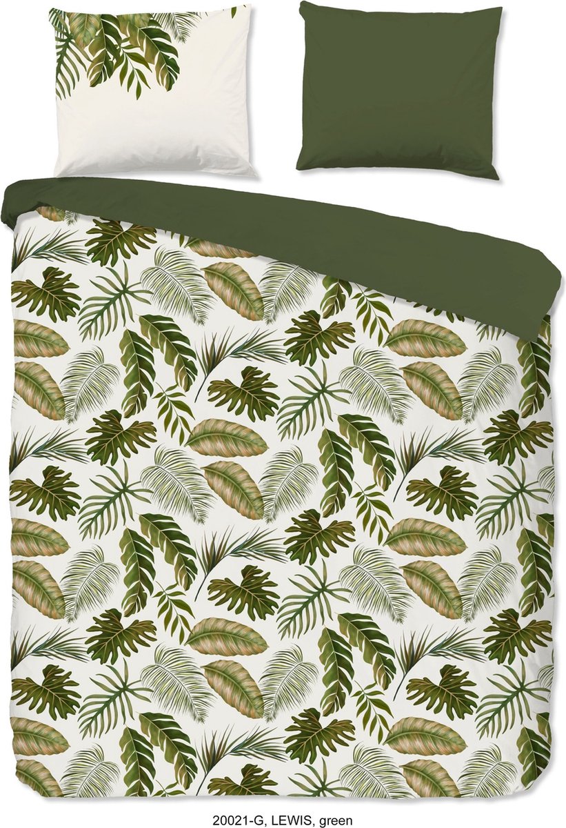 Good Morning Dekbedovertrek LEWIS 155x220 cm groen