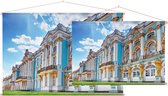 Het Catharinapaleis in Poesjkin ten zuiden van Sint-Petersburg - Foto op Textielposter - 90 x 60 cm