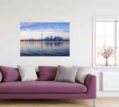 Panoramisch uitzicht op Toronto en het meer van Ontario - Foto op Textielposter - 90 x 60 cm