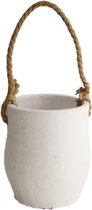 - pot terra cotta ø14x16cm - white - 14x16x