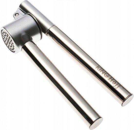Kinghoff 1461 - RVS Knoflookpers - Roestvrij Staal - Duurzaam & Eenvoudig Knoflook Persen - 15,5 cm