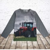 Trekker shirt met lange mouwen grijs H166 -s&C-98/104-Longsleeves jongens
