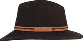 Hatland - Wollen hoed voor heren - Waterford - Zwart - maat M (57CM)