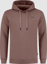 Purewhite -  Heren Regular Fit    Hoodie  - Bruin - Maat XXL