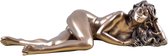 Bodytalk - bronskleurig beeldje - naakte vrouw - liggend