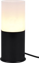 LED Tafellamp - Tafelverlichting - Trion Roba - E27 Fitting - Rond - Mat Zwart - Aluminium