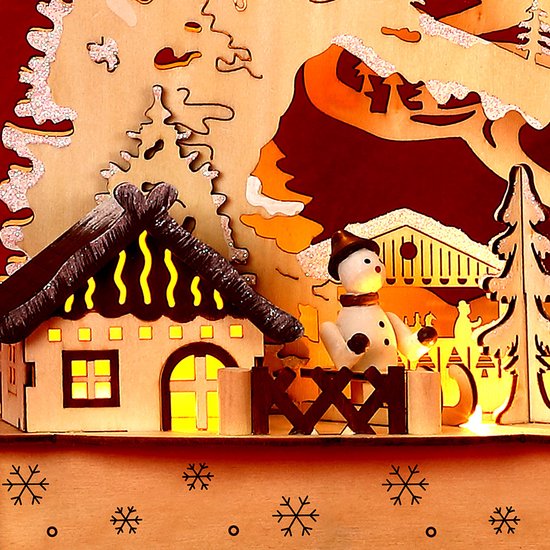 Arc lumineux de Noël LED décoration de l'Avent en bois illumination  intérieur extérieur éclairage - modèle au choix Flocon de neige
