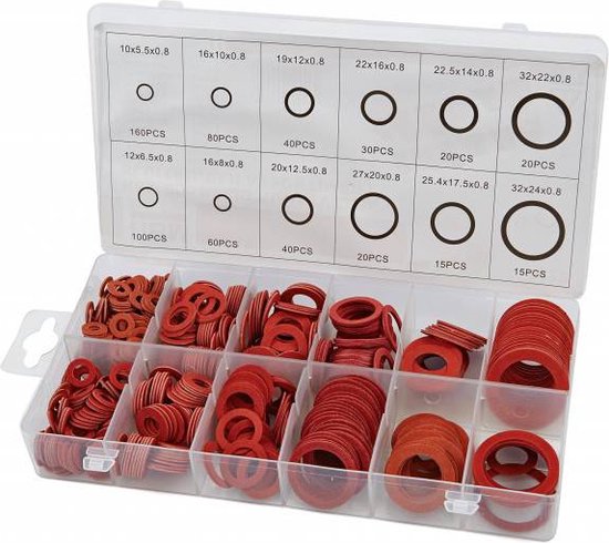 Assortiment de rondelles en fibre synthétique HBM 600 pièces