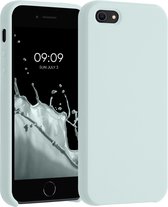 kwmobile telefoonhoesje geschikt voor Apple iPhone SE (1.Gen 2016) / iPhone 5 / iPhone 5S - Hoesje met siliconen coating - Smartphone case in cool mint
