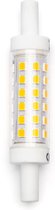 LED Lamp - Igan Trunka - R7S Fitting - 5W - Helder/Koud Wit 6500K - Oranje - Glas