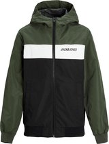 JACK&JONES JUNIOR JJERUSH BLOCKING  HOOD BOMBER NOOS JNR Jongens Jas - Maat 176