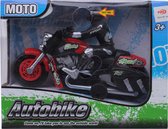 Non-branded Motorfiets Moto Junior 18 Cm Zwart/zilver/rood