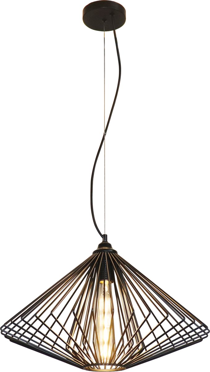DAXOS 1x E27 pendel zwart Ã˜48cm