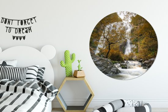 WallCircle - Wall Circle - Wall Circle - Célèbre Cascade Naturelle du Parc National de Klong Lan - Aluminium - Dibond - 120x120 cm - Intérieur et Extérieur XXL