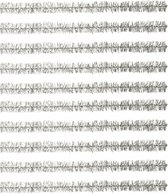 30x morceaux de fil chenille argenté avec paillettes 50 cm