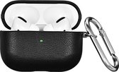 iCarer PU Microfiber Faux Leather Hoes Airpods Pro - Zwart