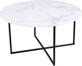 Marmer salontafel rond - 80 x 80 cm, Grijs