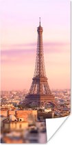 Poster Parijs - Eiffeltoren - Lucht - 75x150 cm