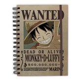 ONE PIECE - Notitieboek A5 - Wanted Luffy