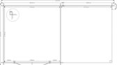Blokhut met overkapping zadeldak 300 x 300 + 250cm
