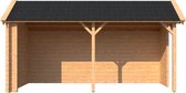 Houten overkapping Kapschuur dak 500 x 200cm