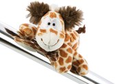 magneet Giraffe Gina 12 cm pluche beige/bruin