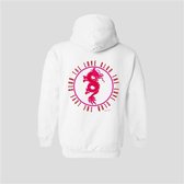 HOODIE BACK DRAGON WHITE (M)